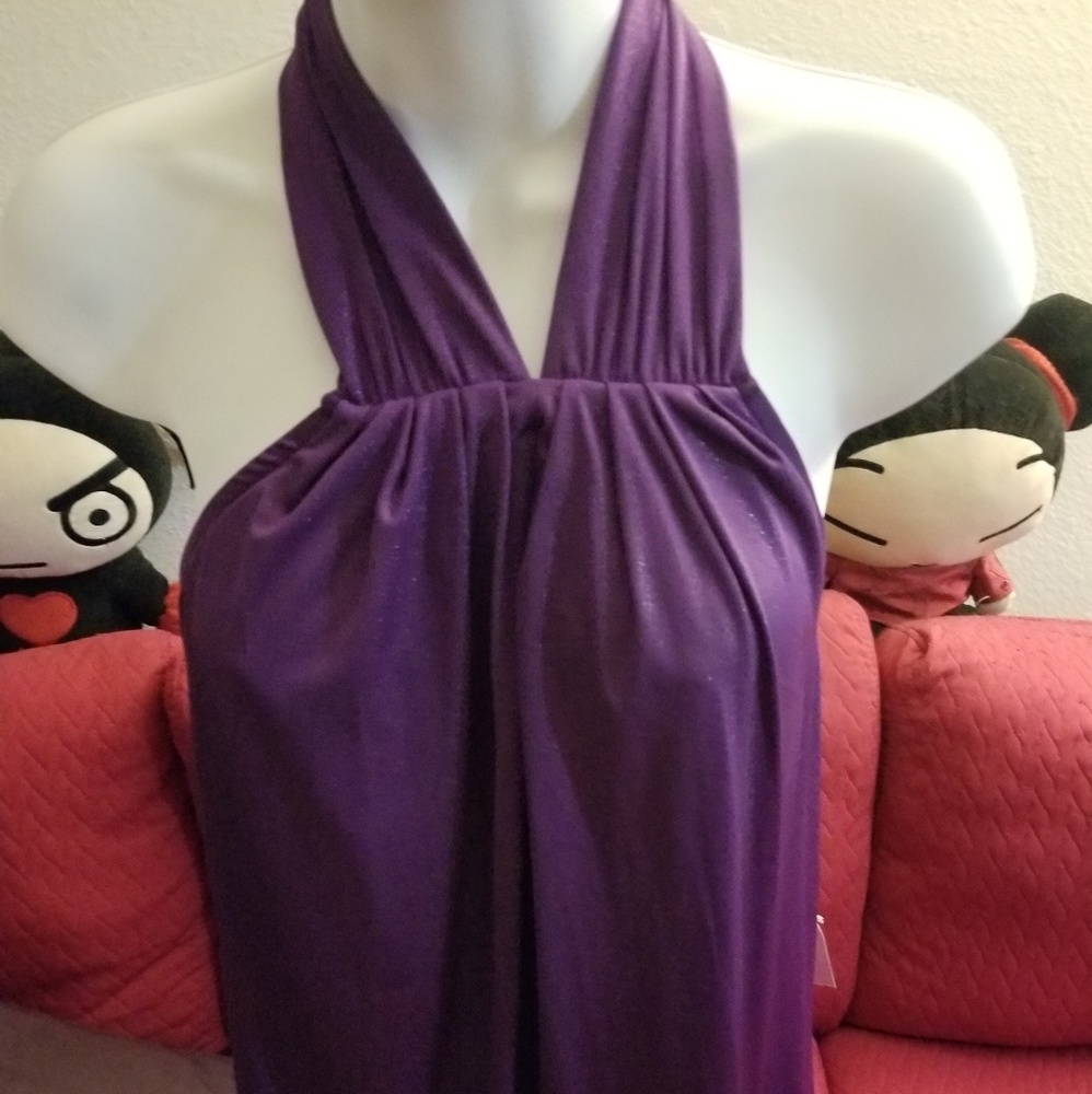 JLo purple halter top/blouse